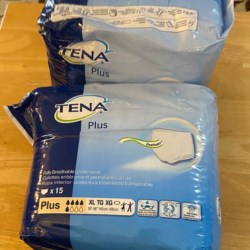 TENA Plus Breathable Incontinence Underwear - Blue Packaging